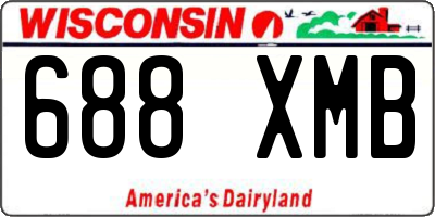 WI license plate 688XMB