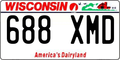 WI license plate 688XMD