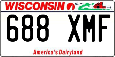 WI license plate 688XMF