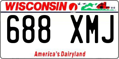 WI license plate 688XMJ