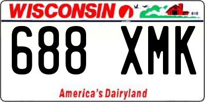 WI license plate 688XMK