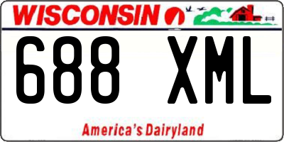 WI license plate 688XML