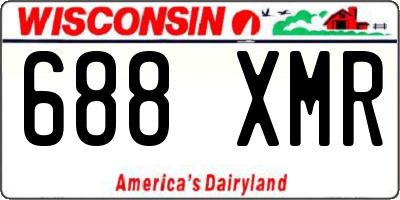 WI license plate 688XMR