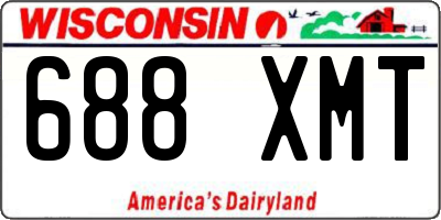 WI license plate 688XMT