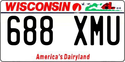 WI license plate 688XMU