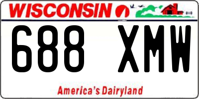 WI license plate 688XMW