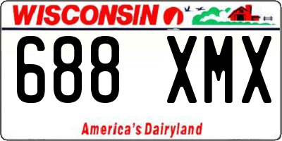 WI license plate 688XMX