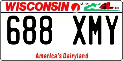 WI license plate 688XMY