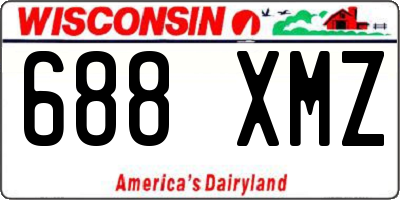 WI license plate 688XMZ