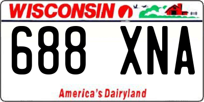 WI license plate 688XNA