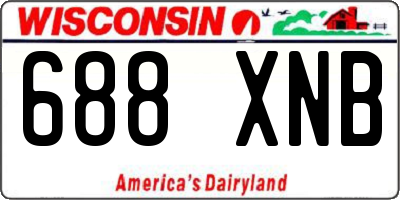 WI license plate 688XNB
