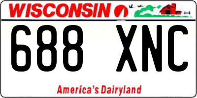 WI license plate 688XNC