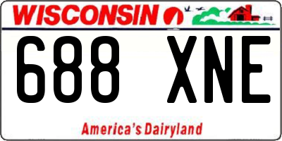 WI license plate 688XNE