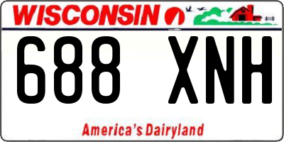 WI license plate 688XNH