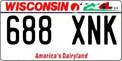 WI license plate 688XNK