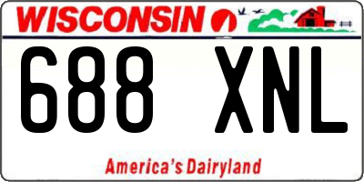 WI license plate 688XNL
