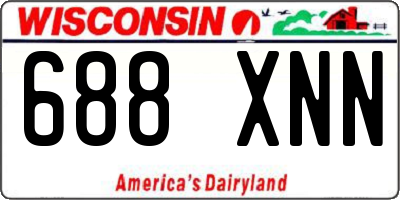 WI license plate 688XNN