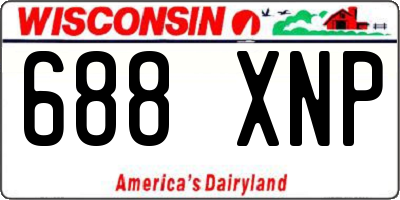WI license plate 688XNP