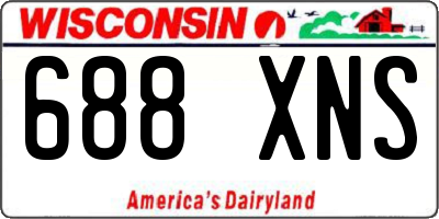 WI license plate 688XNS