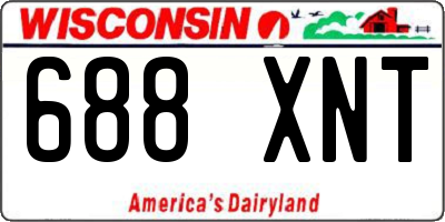 WI license plate 688XNT