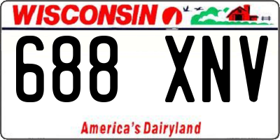 WI license plate 688XNV