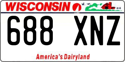 WI license plate 688XNZ