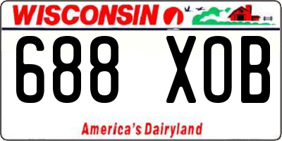 WI license plate 688XOB