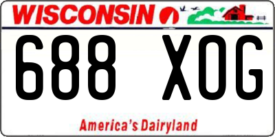 WI license plate 688XOG