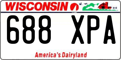 WI license plate 688XPA