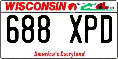 WI license plate 688XPD