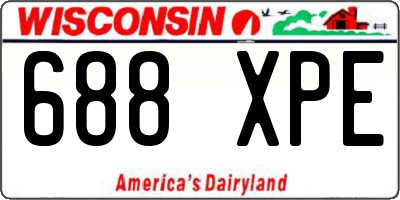 WI license plate 688XPE
