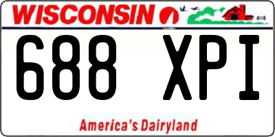 WI license plate 688XPI