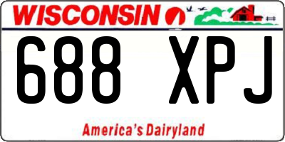 WI license plate 688XPJ