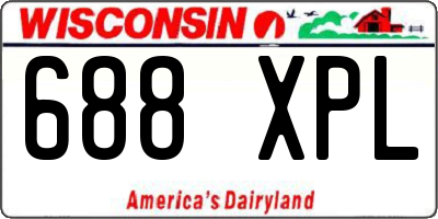 WI license plate 688XPL