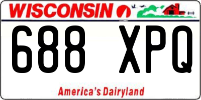 WI license plate 688XPQ