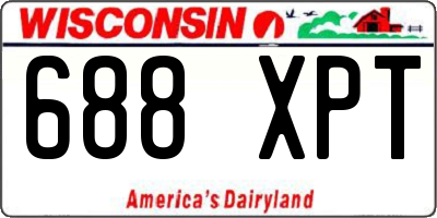 WI license plate 688XPT