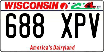WI license plate 688XPV