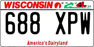 WI license plate 688XPW