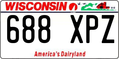 WI license plate 688XPZ