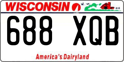 WI license plate 688XQB