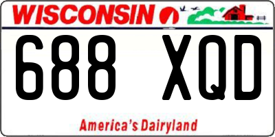 WI license plate 688XQD