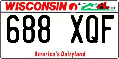WI license plate 688XQF