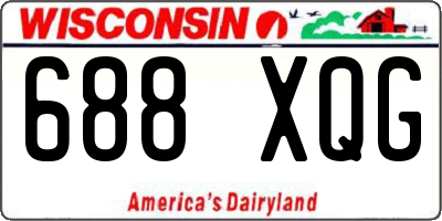 WI license plate 688XQG