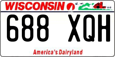 WI license plate 688XQH