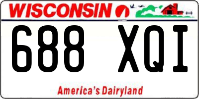 WI license plate 688XQI
