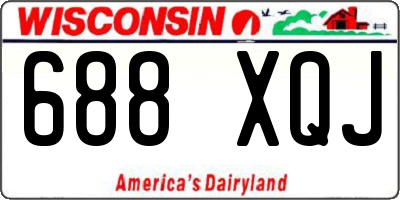 WI license plate 688XQJ
