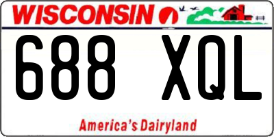 WI license plate 688XQL