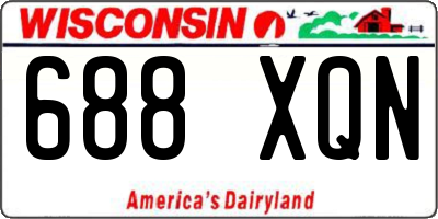 WI license plate 688XQN