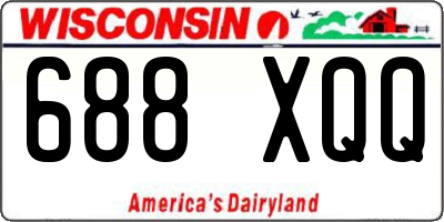 WI license plate 688XQQ
