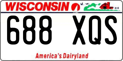 WI license plate 688XQS